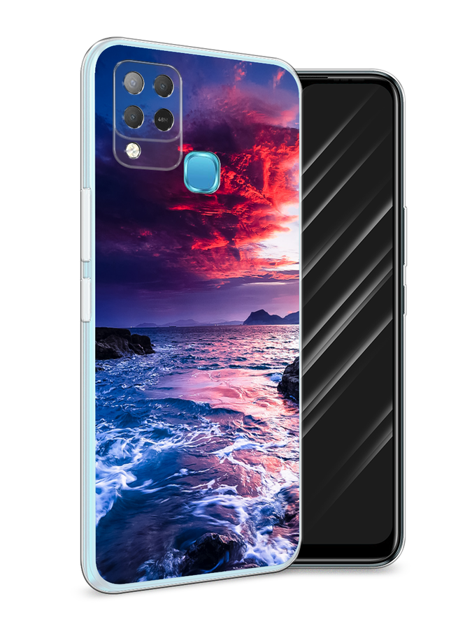 

Чехол Awog на Infinix HOT 10S "Волны 1", Разноцветный, 3100250-4