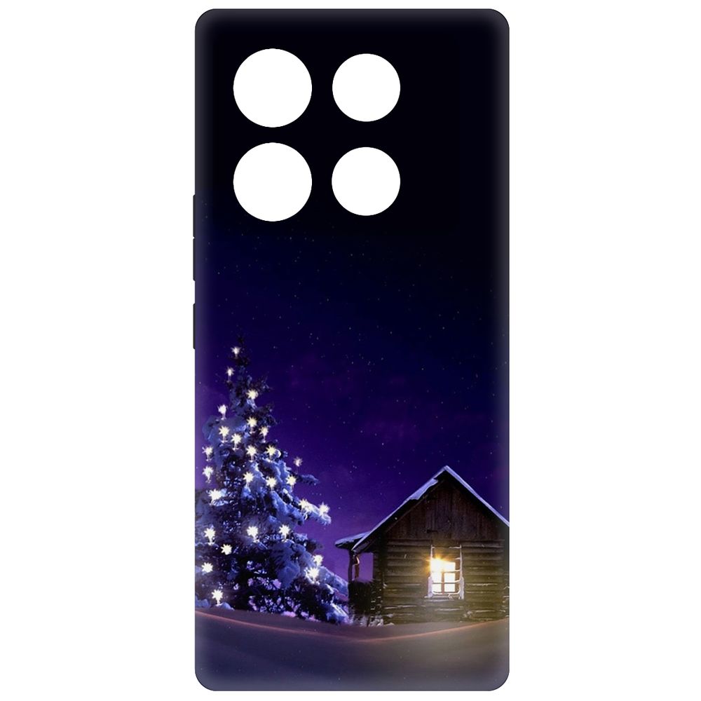 

Чехол-накладка Krutoff Soft Case Зимний домик для INFINIX Note 40 Pro 5G черный