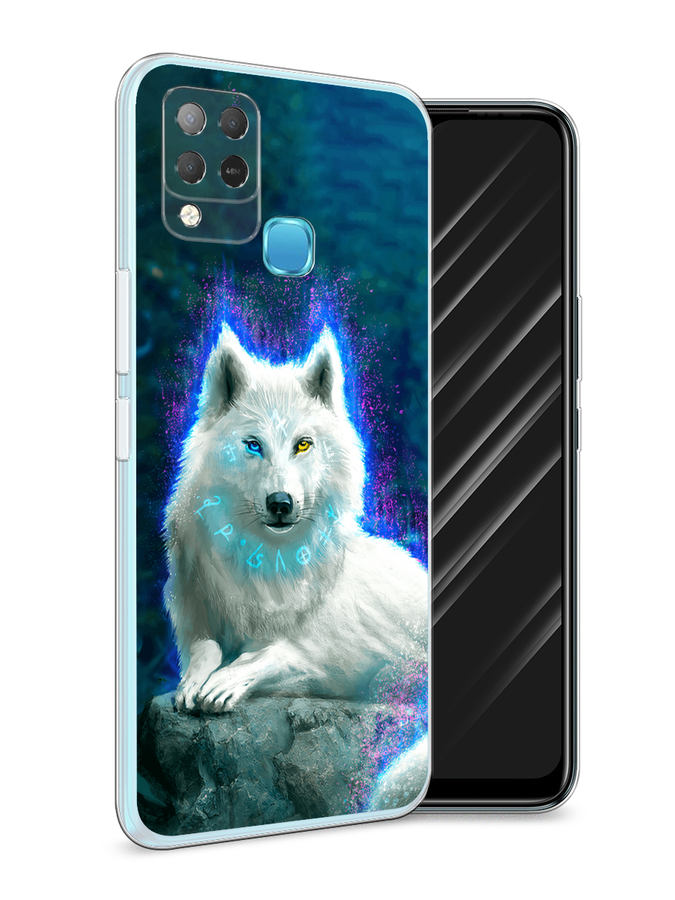 

Чехол Awog на Infinix HOT 10S "Белоснежный волк", Разноцветный, 3100250-2