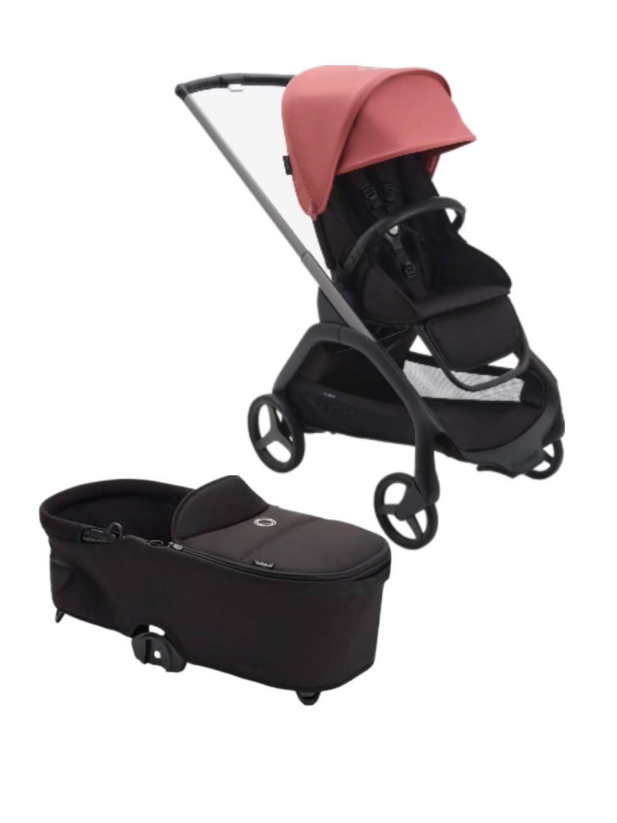 Коляска 3 в 1 Bugaboo Dragonfly Graphite/MidnightBlack/SunriseRed + люлька bugaboo Black