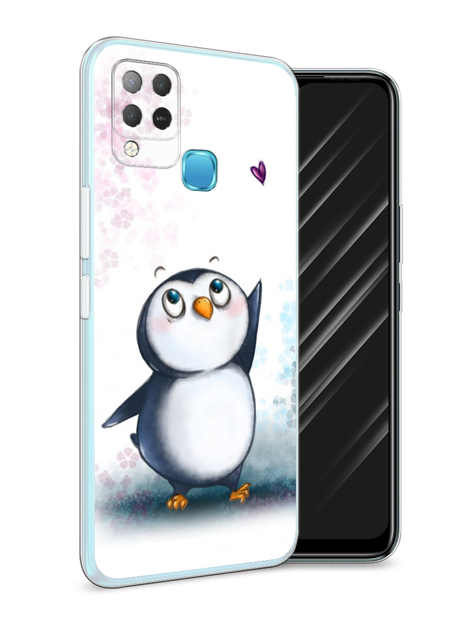 

Чехол Awog на Infinix HOT 10S "Пингвин и сердечко", Разноцветный, 3100250-1
