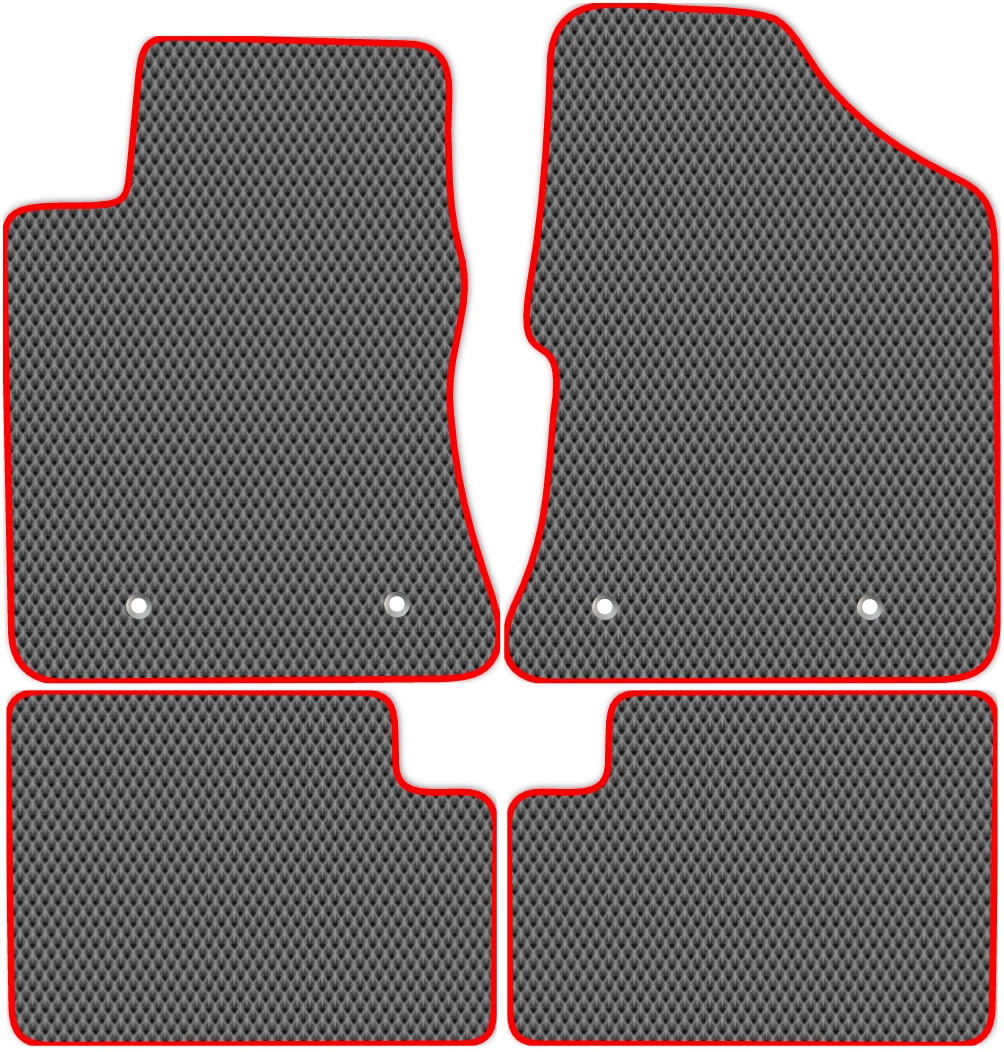 

Коврики ЭВА в салон для Geely Englon SC7 2011 - 2015, 4 шт. серый, красный кант, 5305-S4Y-H