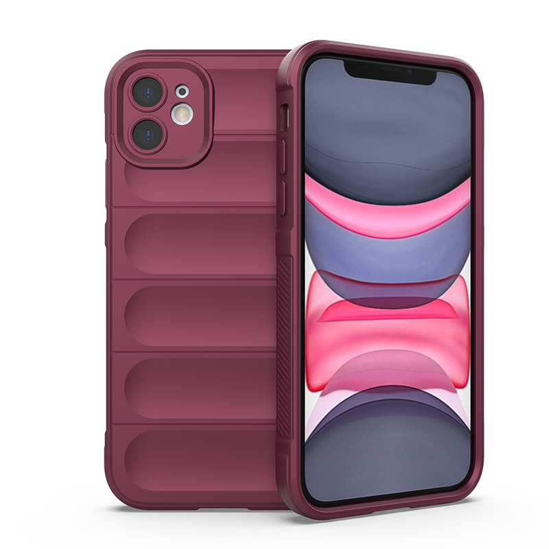 

Противоударный чехол Flexible Case для Apple iPhone 11, бордовый, Flexible Case