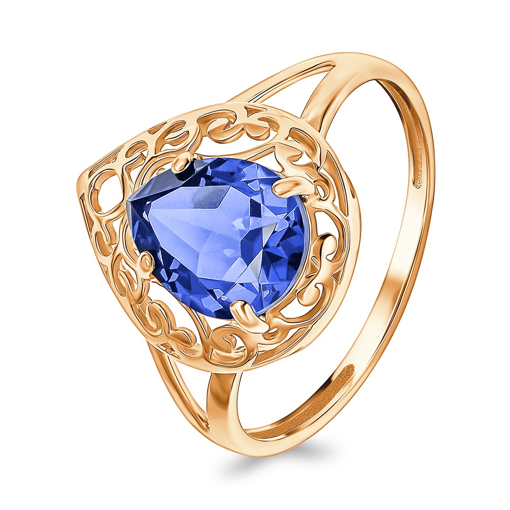 

Кольцо из золота р.  585Gold 101016218, сапфир искусственный, 101016218