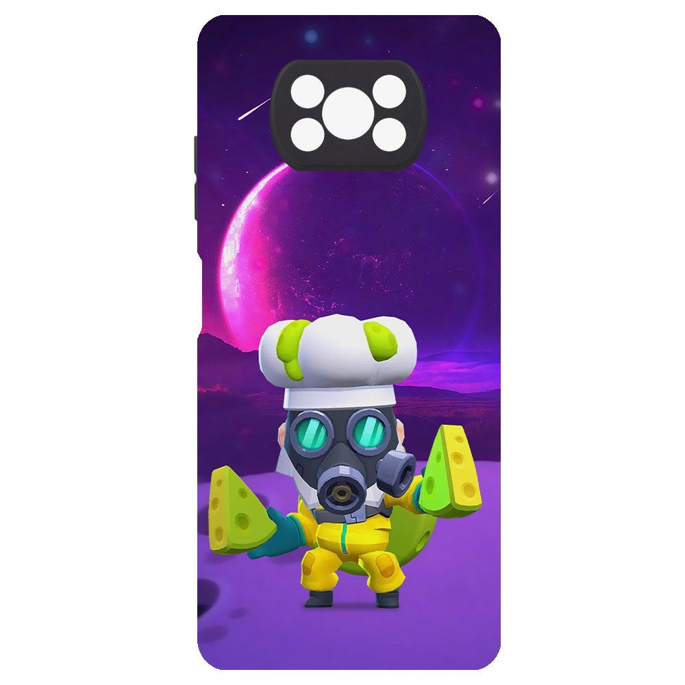фото Чехол-накладка krutoff софт кейс brawl stars - майк с плесенью для xiaomi poco x3 черный