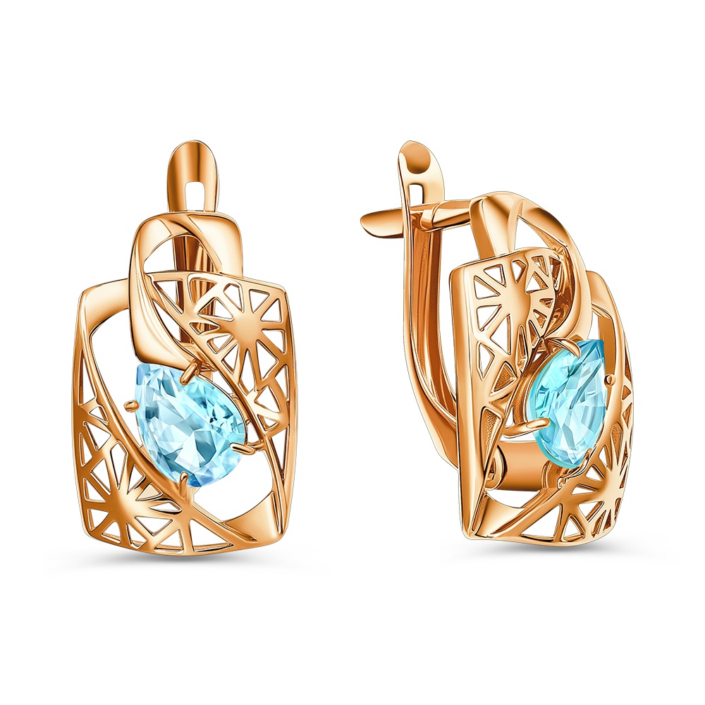 

Серьги из золота 585Gold 202010223, топаз, 202010223