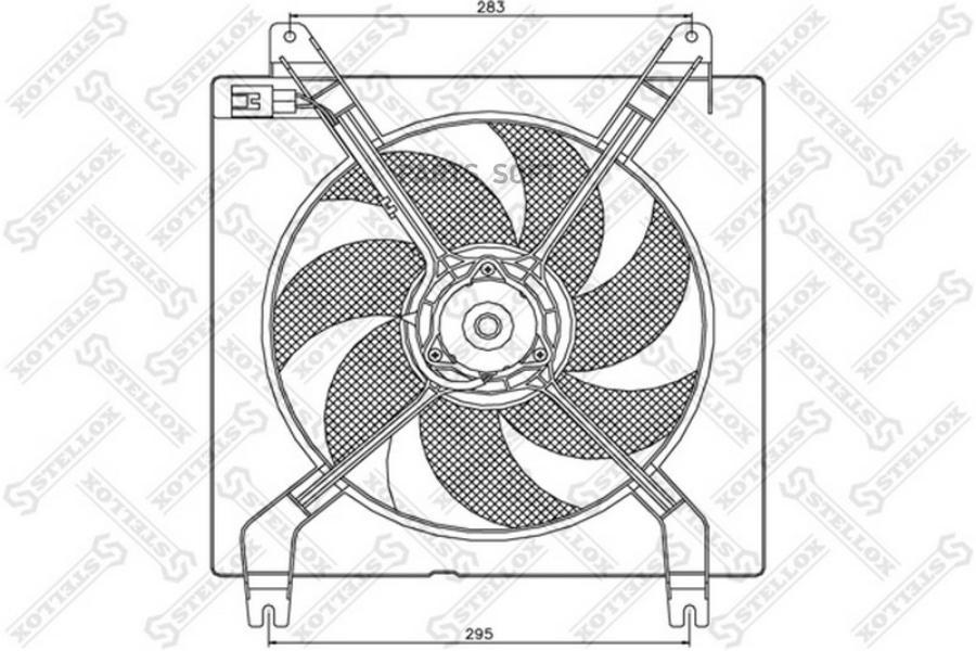 

STELLOX 2999254SX 29-99254-SX_вентилятор охлаждения! основной конд\ Daewoo Lacetti 1.5 04>