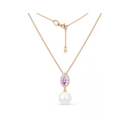 

Колье из красного золота с жемчугом/фианитом/аметистом 40 см Гранат 3.70.10.0060.00-2548, 3.70.10.0060.00-2548