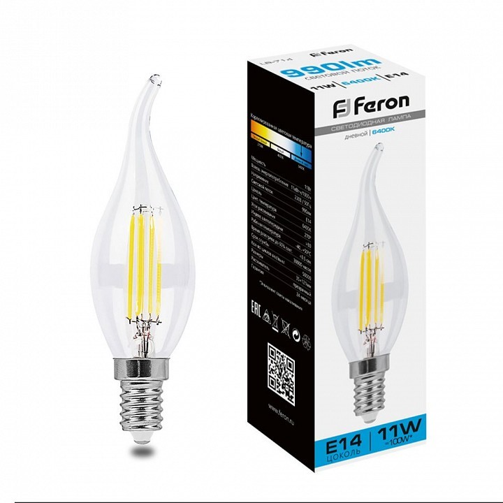 

Лампа светодиодная Feron LB-714 E14 11Вт 6400K 38237, 38237