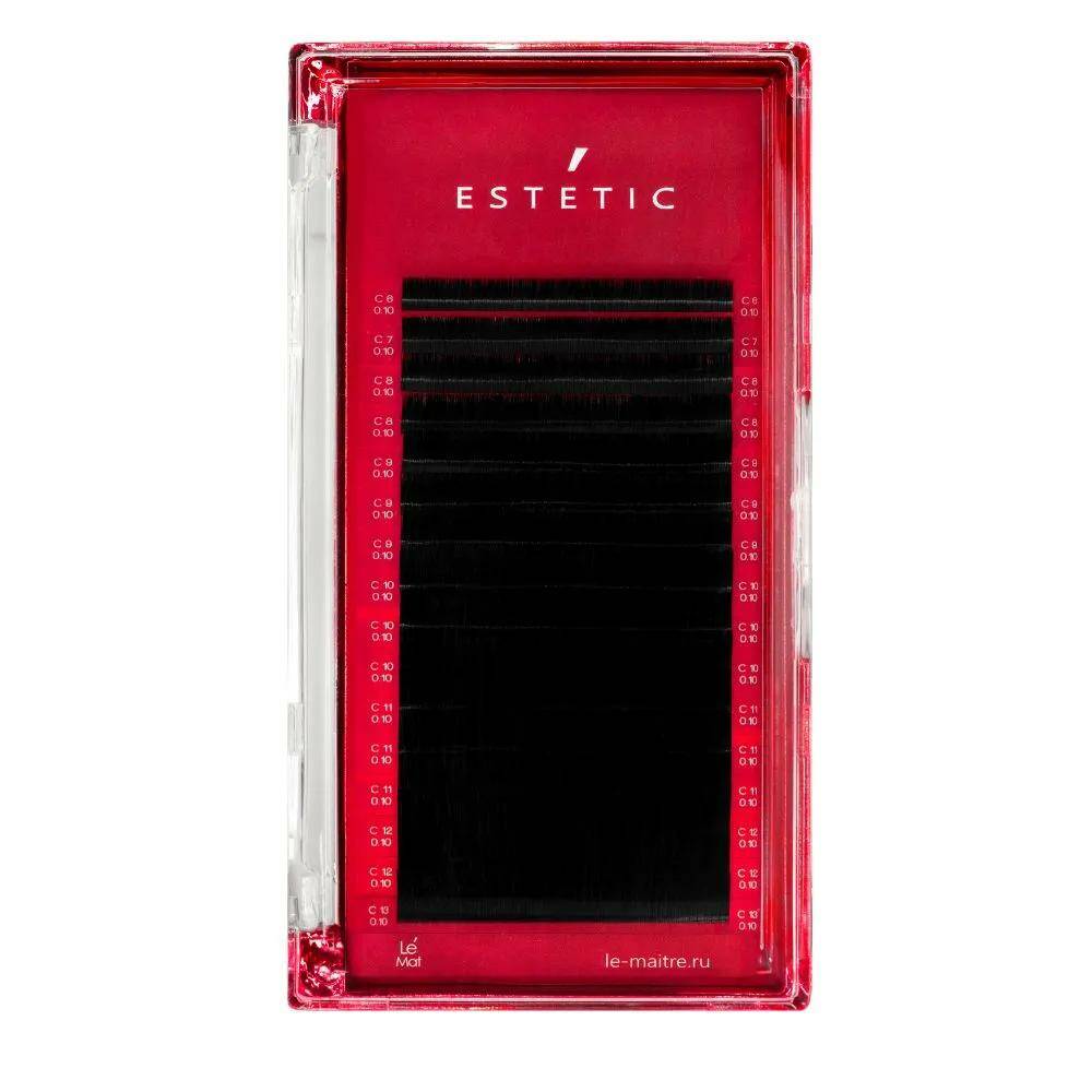 

Ресницы черные Le Maitre "Estetic" D 0.10 6-13mm 16 линий, Черный
