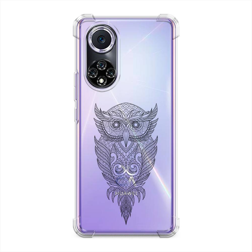 

Чехол Awog на Huawei Nova 9 "Филин графика", Черный, 6106151-1
