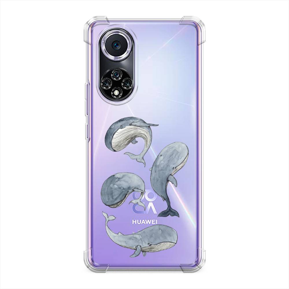 

Чехол Awog на Huawei Nova 9 "Киты", Белый;прозрачный;голубой, 6106151-1