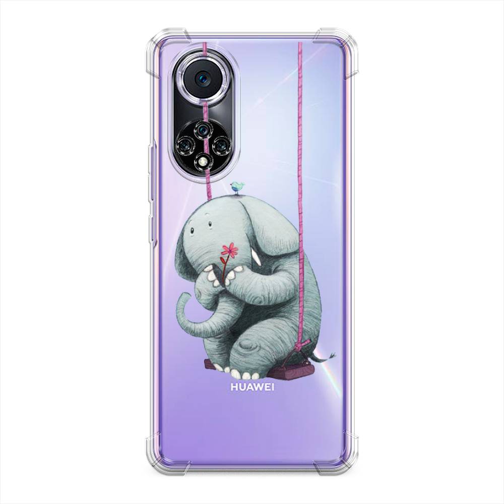 

Чехол Awog на Huawei Nova 9 "Грустный слоник", Розовый, 6106151-1