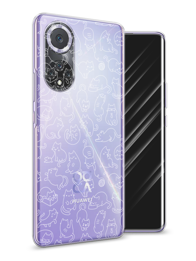 

Чехол Awog на Huawei Nova 9 "Шкодливые котики", Черный;белый;серый, 6106150-2