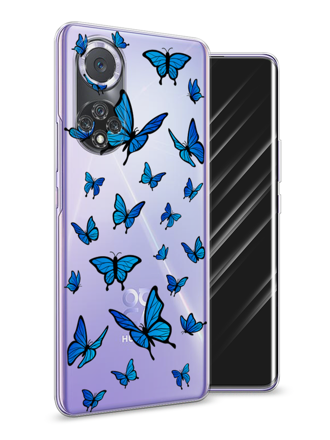 

Чехол Awog на Huawei Nova 9 "Синие бабочки", Синий;белый, 6106150-1