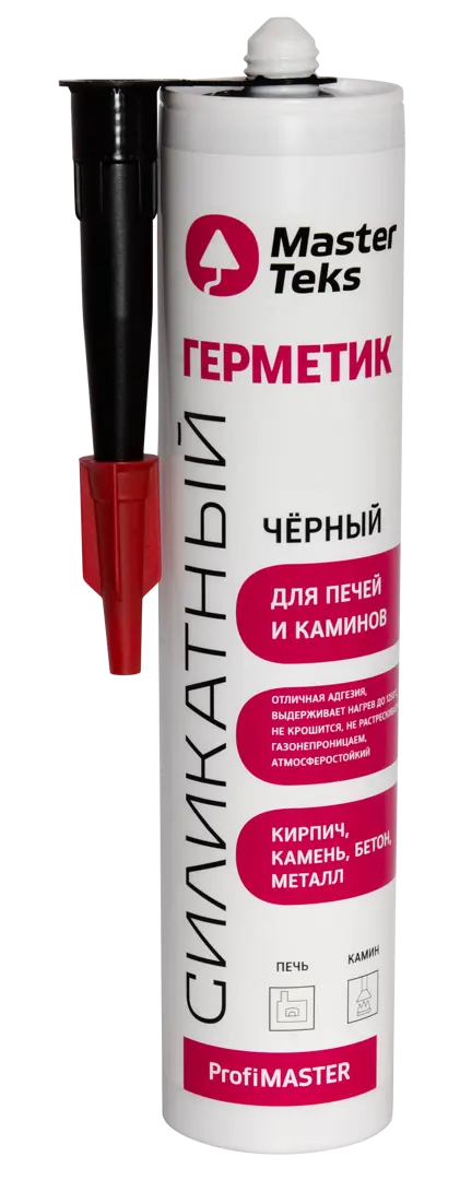 Герметик Masterteks для печей и каминов черный 260 мл герметик силикатный greenest fire sealant 1500°с для печей и каминов 260 мл 3 шт