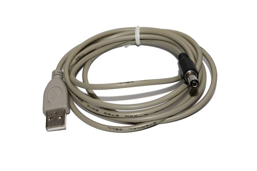 

Шнур USB-штекер питания 2.1x5.5 1.8м для цифровых приставок
