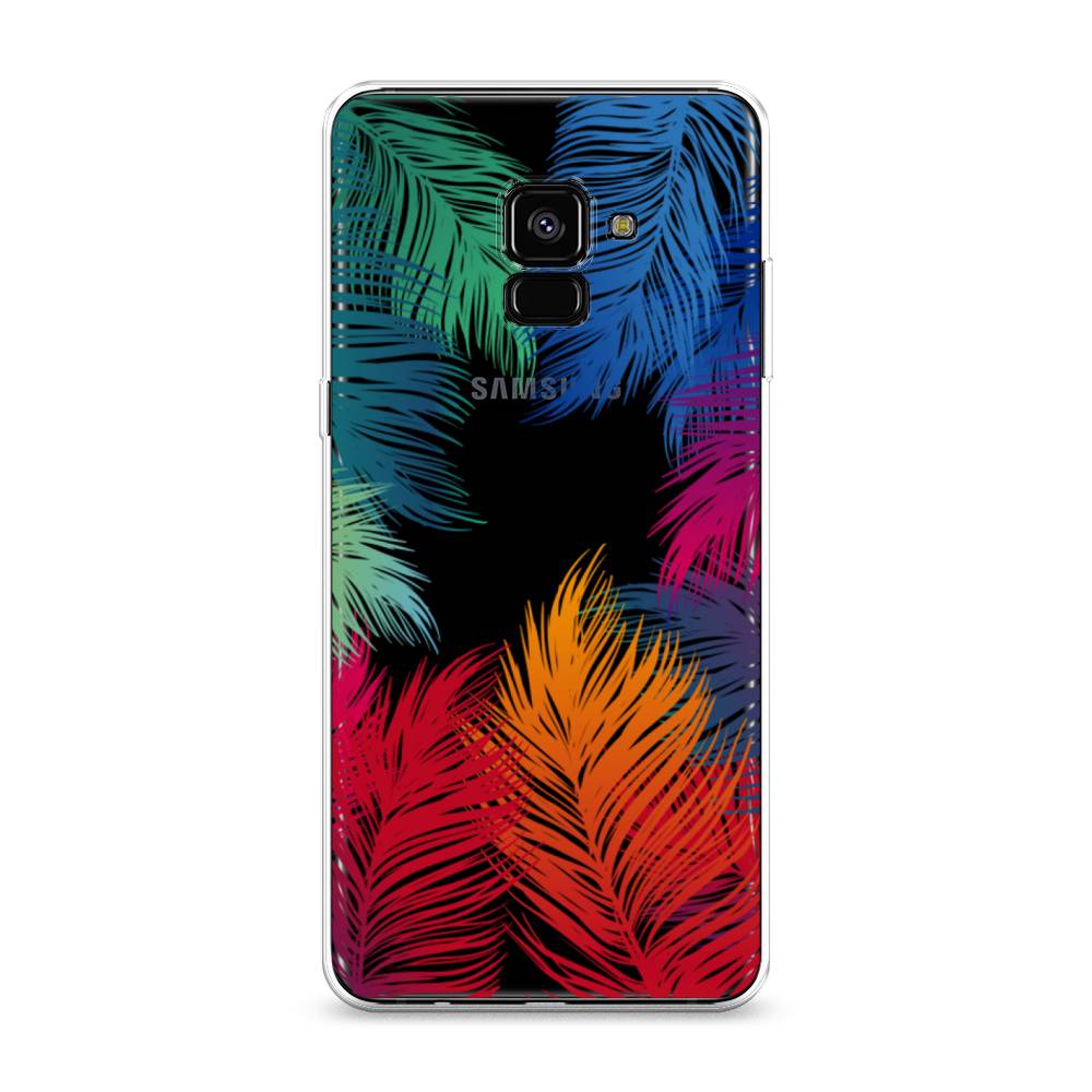 фото Чехол awog "рамка из перьев" для samsung galaxy a8 +