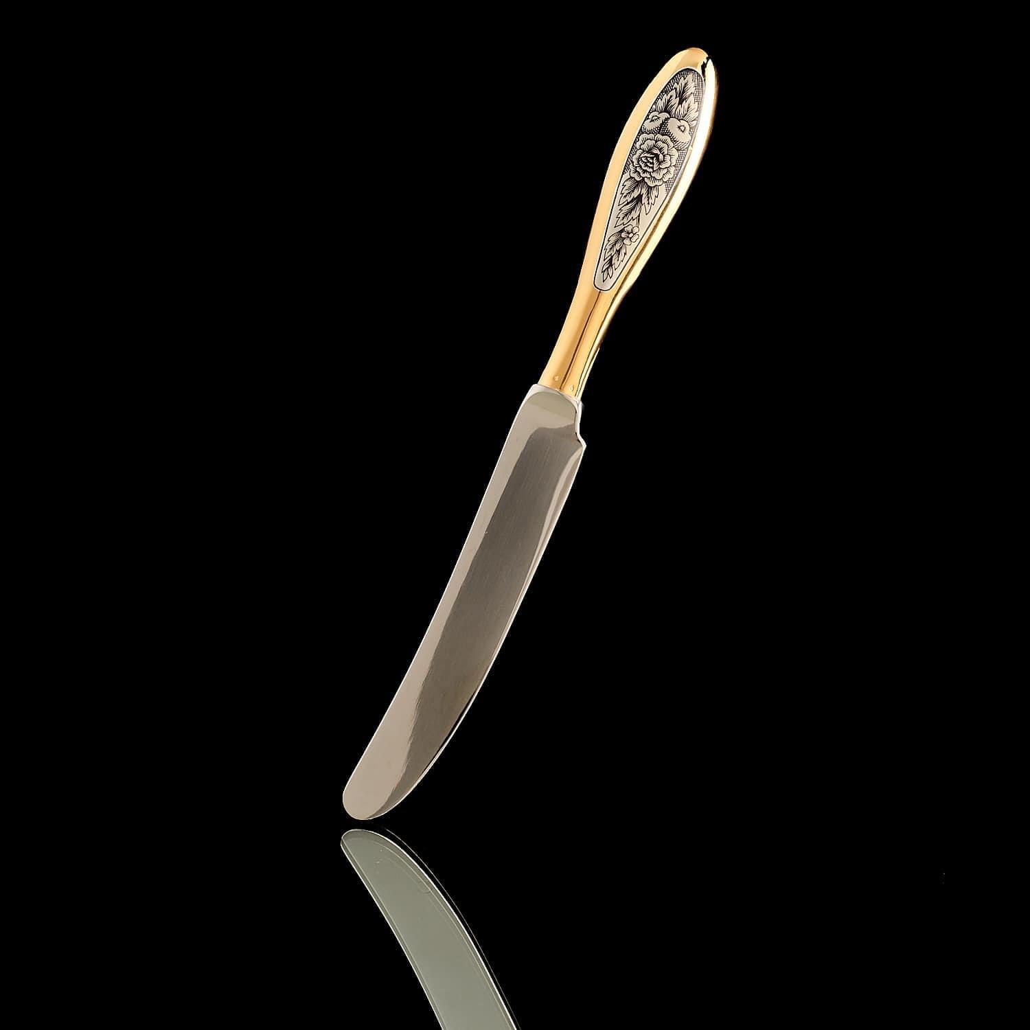 

Нож столовый 102.69 гр. Серебро 925*