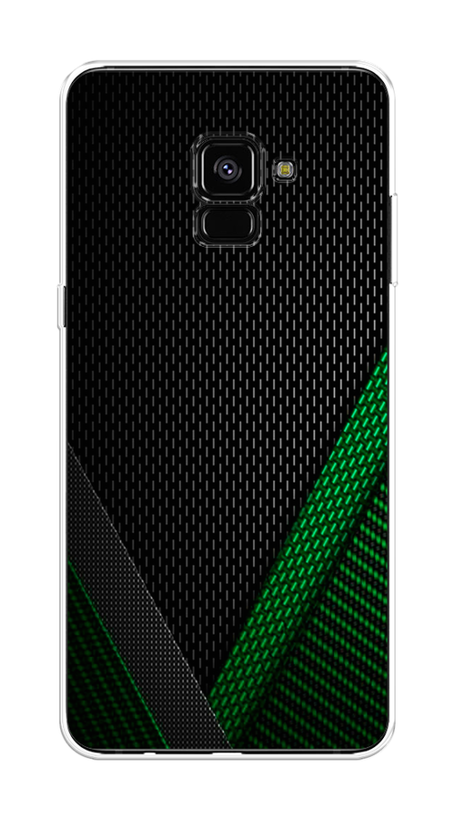 

Чехол Awog на Samsung Galaxy A8 + "Зеленый карбон", Черный;зеленый, 25550-3