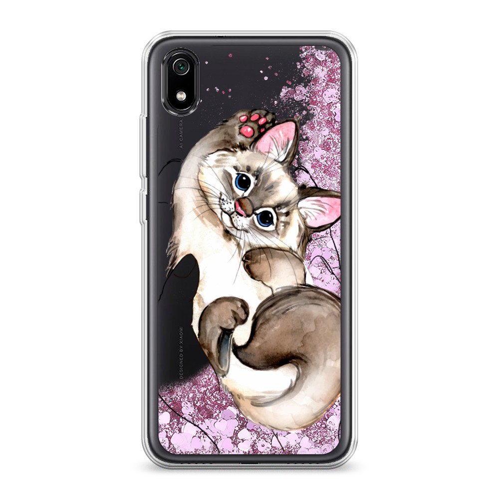 

Жидкий чехол с блестками "Котенок в ладошках" на Xiaomi Redmi 7A, 35494-1