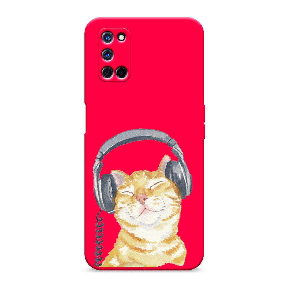 

Матовый силиконовый чехол "Кот меломан" на Oppo A72, Кот меломан