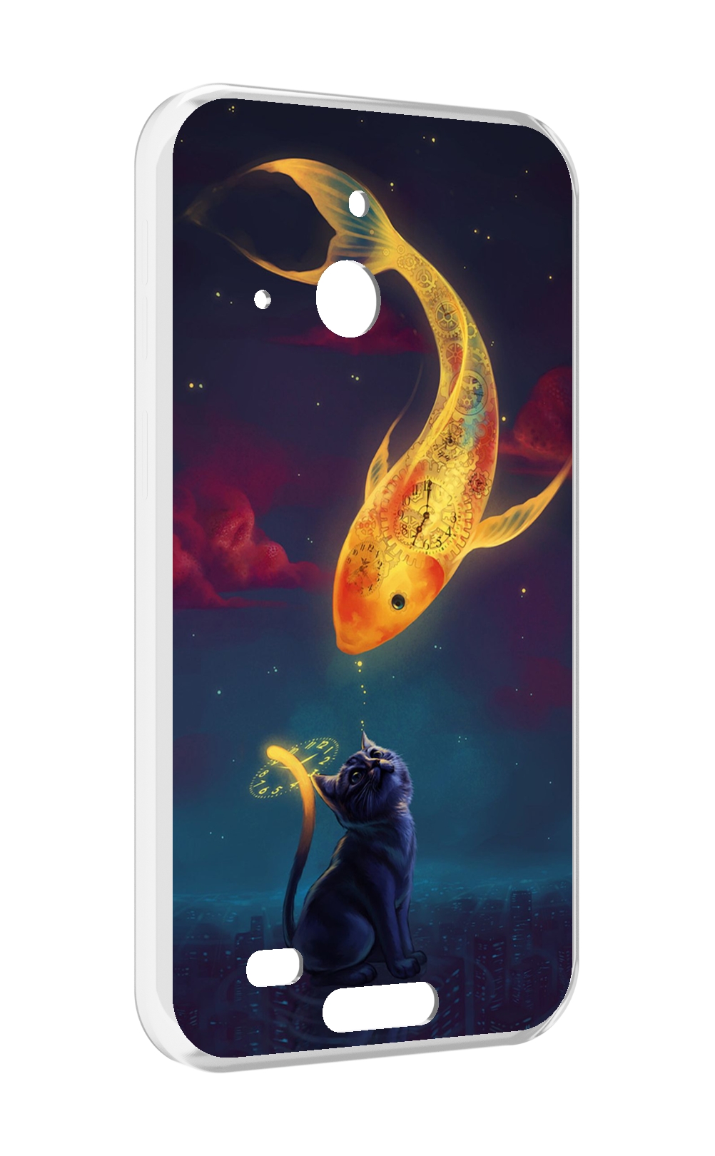 

Чехол MyPads золотая-рыбка-часовая для Oukitel WP20 / WP20 Pro, Прозрачный, Tocco