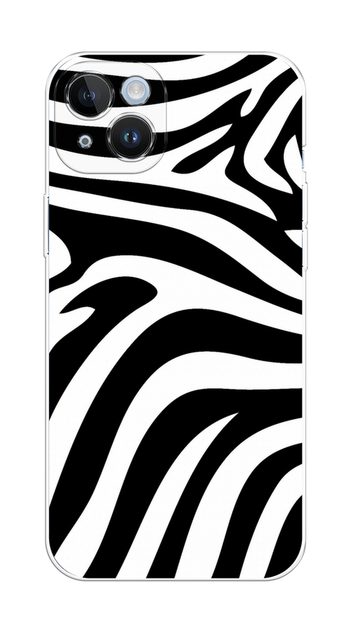 

Чехол на Apple iPhone 14 Plus "Полоски зебры", Черный;белый;бежевый, 15350-1