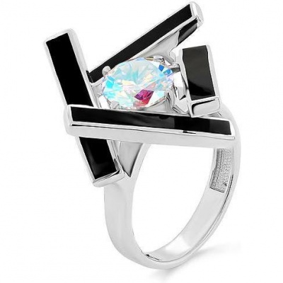 

Кольцо из серебра с фианитом/эмалью р. 17,5 Kabarovsky 11-231-40002, 11-231-40002