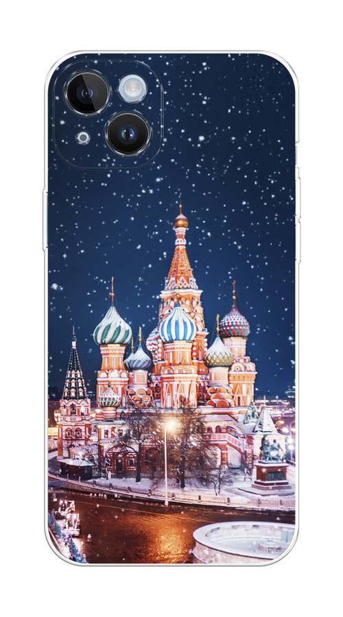 

Чехол на Apple iPhone 14 Plus "Москва 1", Коричневый;синий;белый, 15350-1