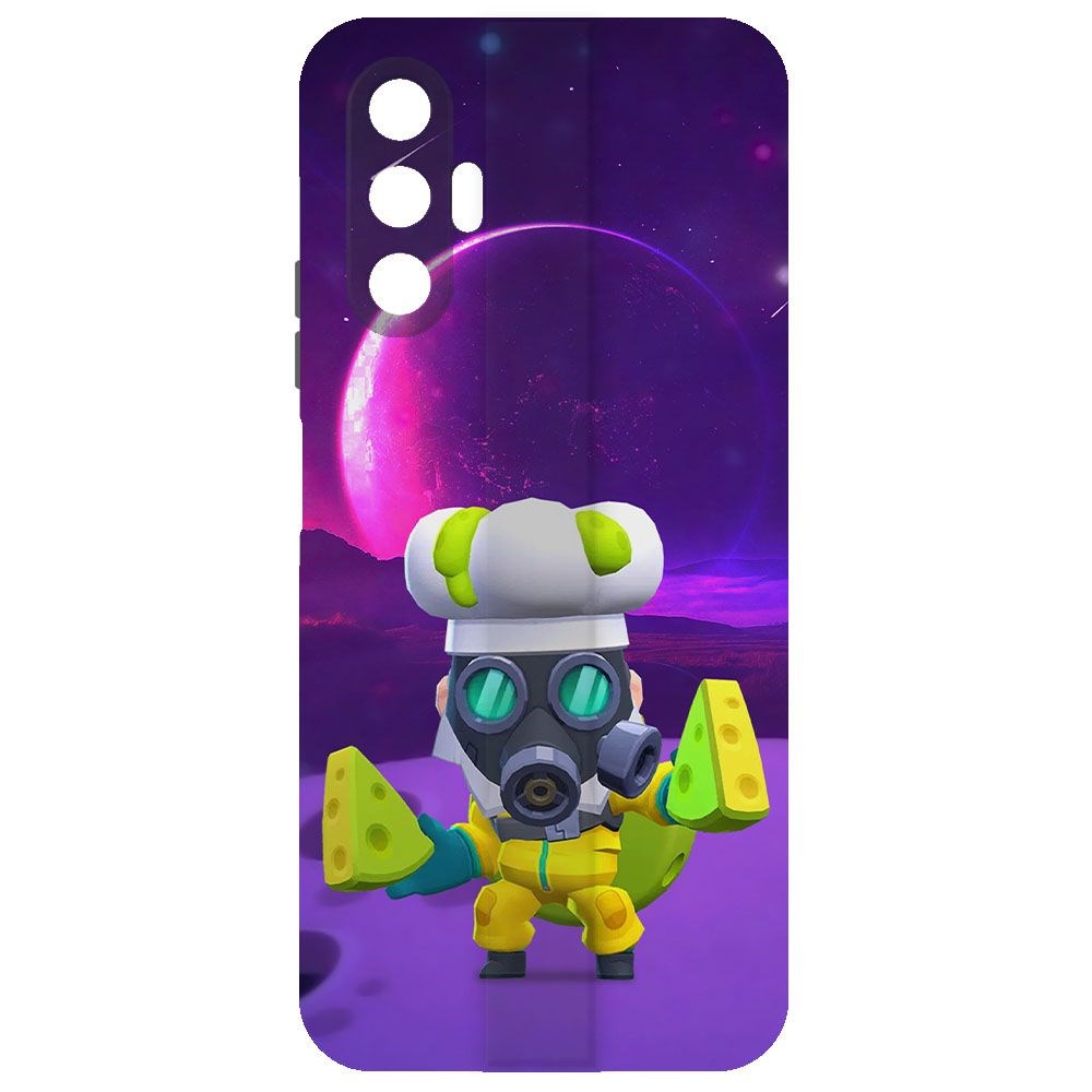 

Чехол-накладка Krutoff Софт Кейс Brawl Stars - Майк с плесенью для TECNO Pova 3 черный