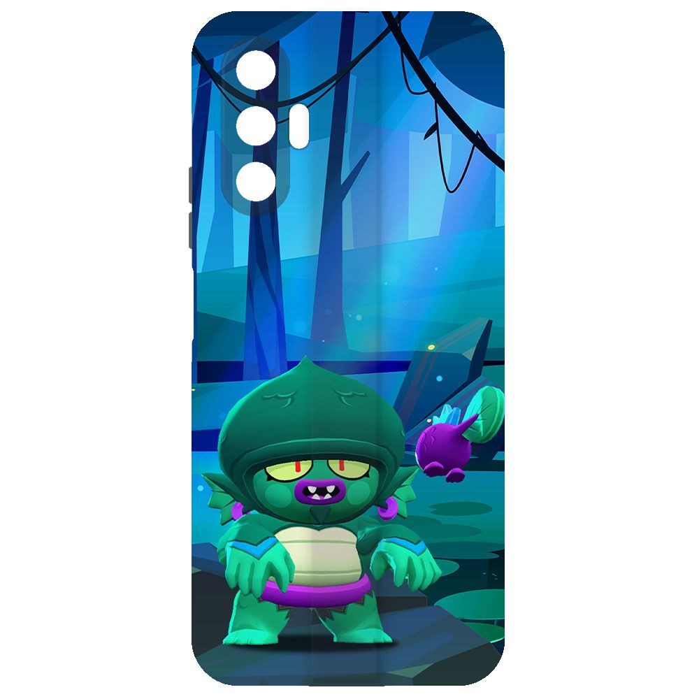 

Чехол-накладка Krutoff Софт Кейс Brawl Stars - Болотный Джин для TECNO Pova 3 черный
