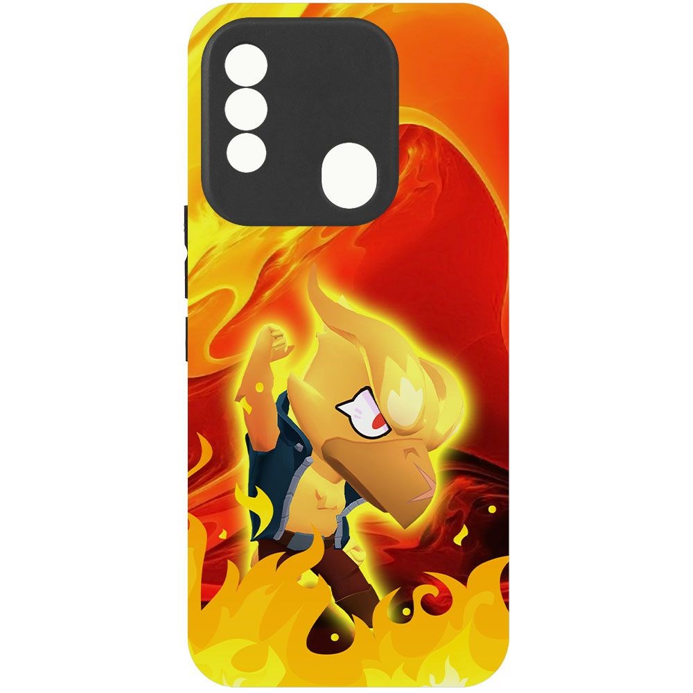 

Чехол-накладка Krutoff Софт Кейс Brawl Stars - Ворон-Феникс для TECNO Spark 8 черный