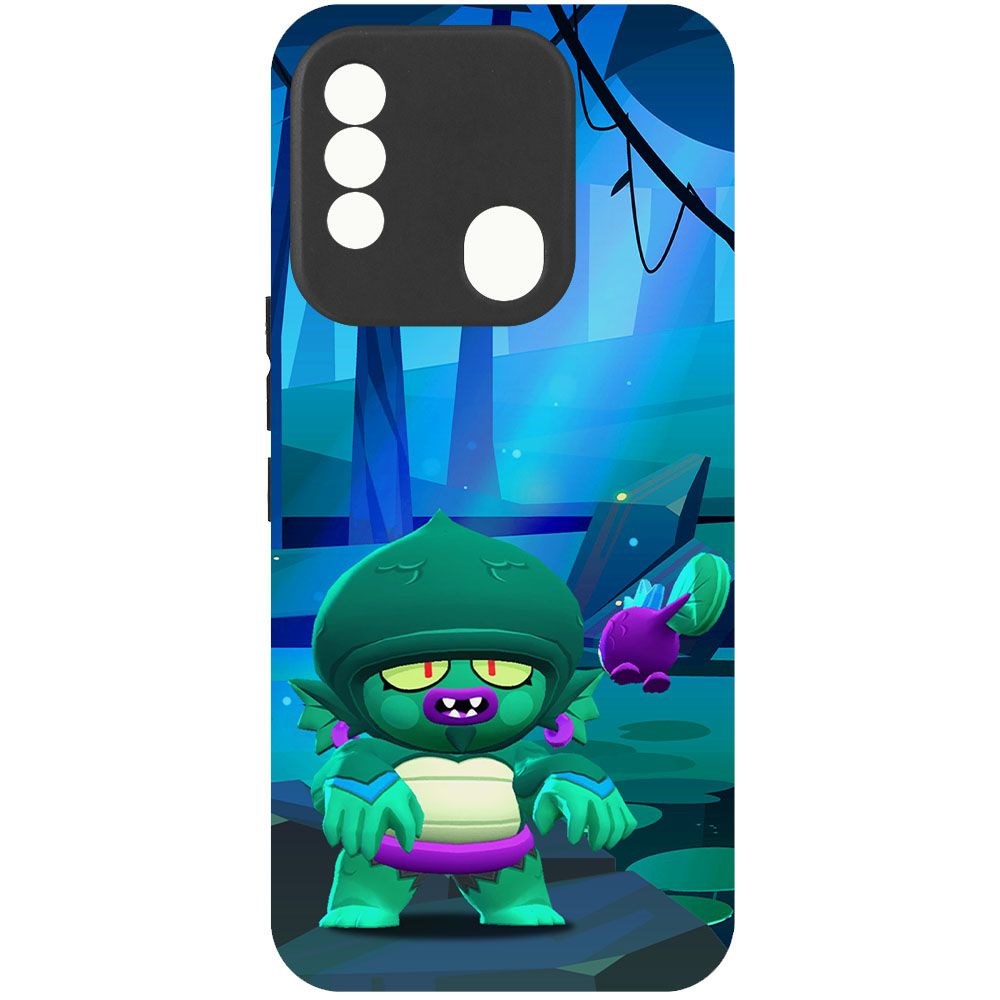 

Чехол-накладка Krutoff Софт Кейс Brawl Stars - Болотный Джин для TECNO Spark 8 черный