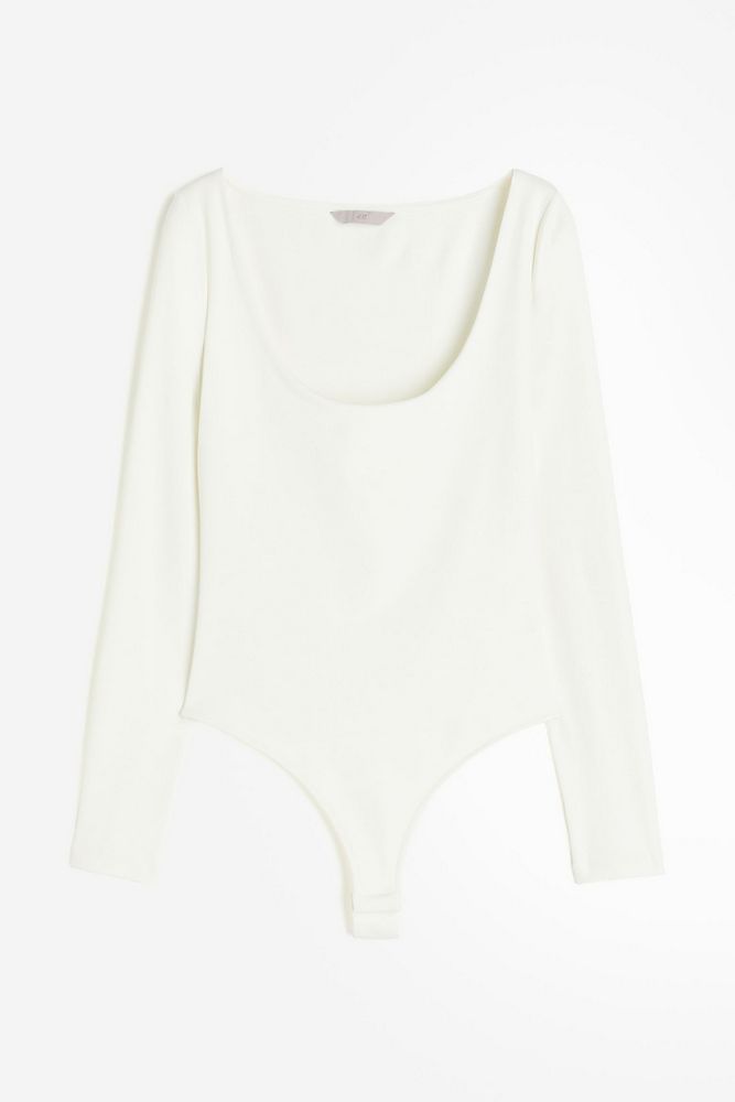 

Боди женское H&M 1224067 белое M, Белый, 1224067