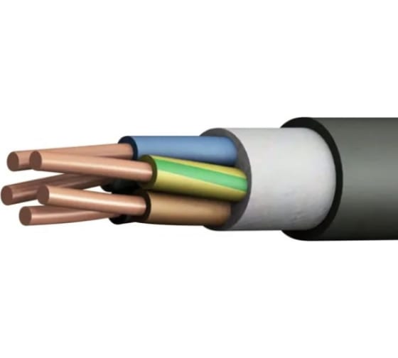 фото Кабель медный силовой для электропроводки ввгнг(а)-ls 5x4 гост мм2 (смотка 15м) nobrand