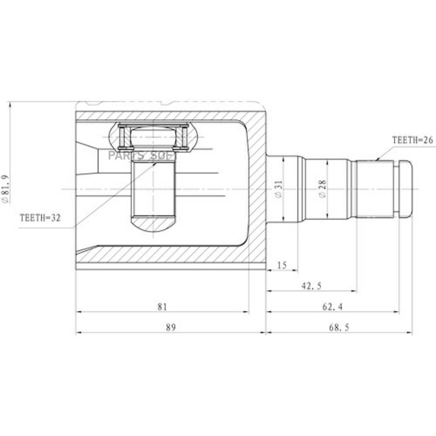 

Шрус Внутренний Z87970r Nsii0015618112 Zikmar арт. Z87970R