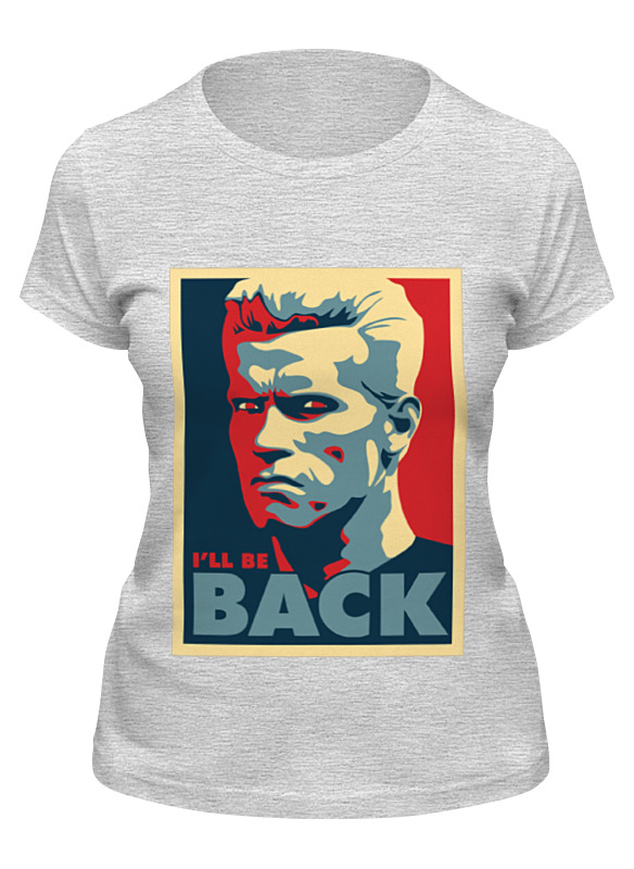 

Футболка женская Printio I’ll be back (я вернусь) серая 2XL, Серый, I’ll be back (я вернусь)
