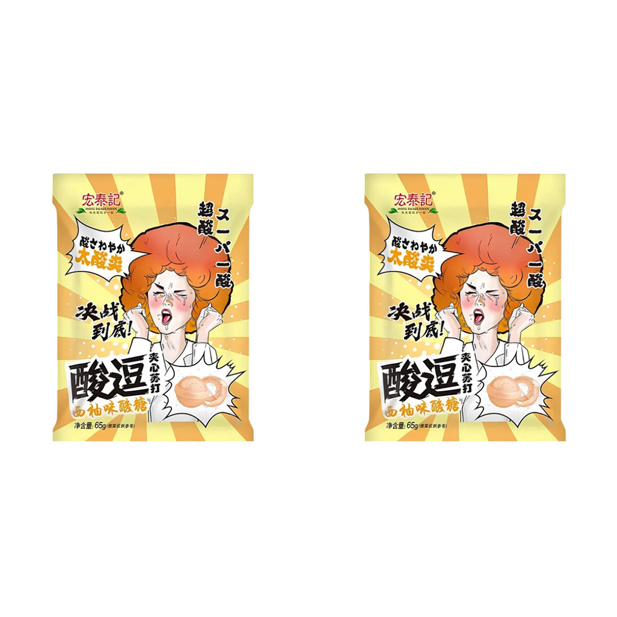 

Леденцы кислые Hondtaiji со вкусом грейпфрута, 2 шт по 65 г