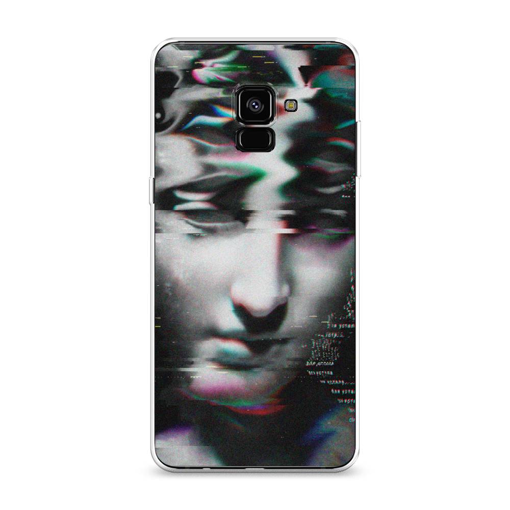 

Чехол Awog на Samsung Galaxy A8 + "Glitch Art", Серый, 25550-9