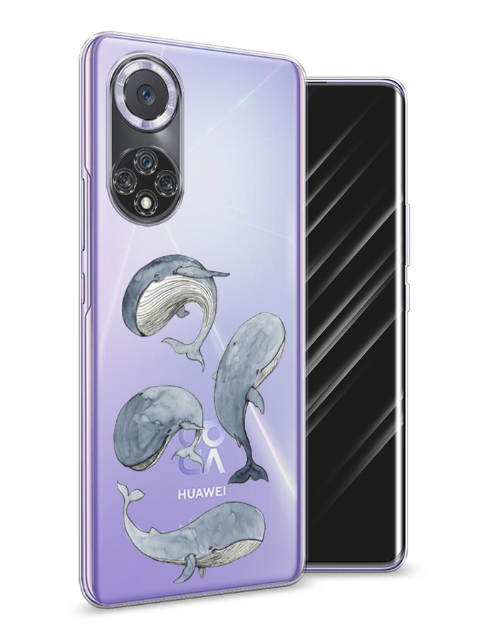 

Чехол Awog на Huawei Nova 9 "Киты", Белый;прозрачный;голубой, 6106150-1