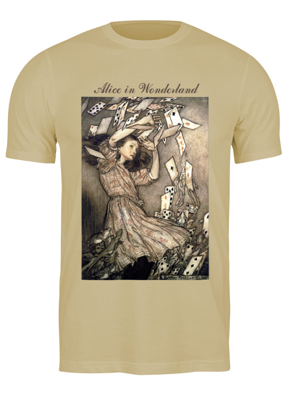 

Футболка мужская Printio Alice in wonderland бежевая L, Бежевый, Alice in wonderland