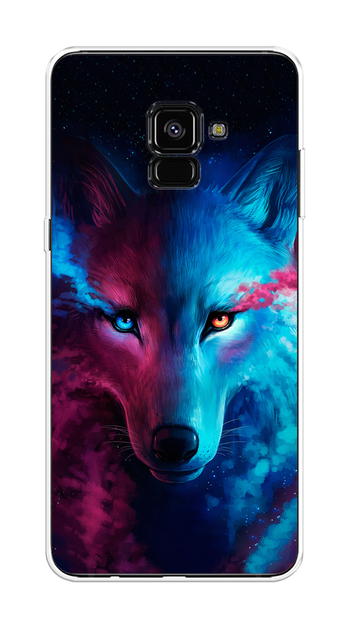 

Чехол Awog на Samsung Galaxy A8 + "Волшебный волк", Черный;серый, 25550-1