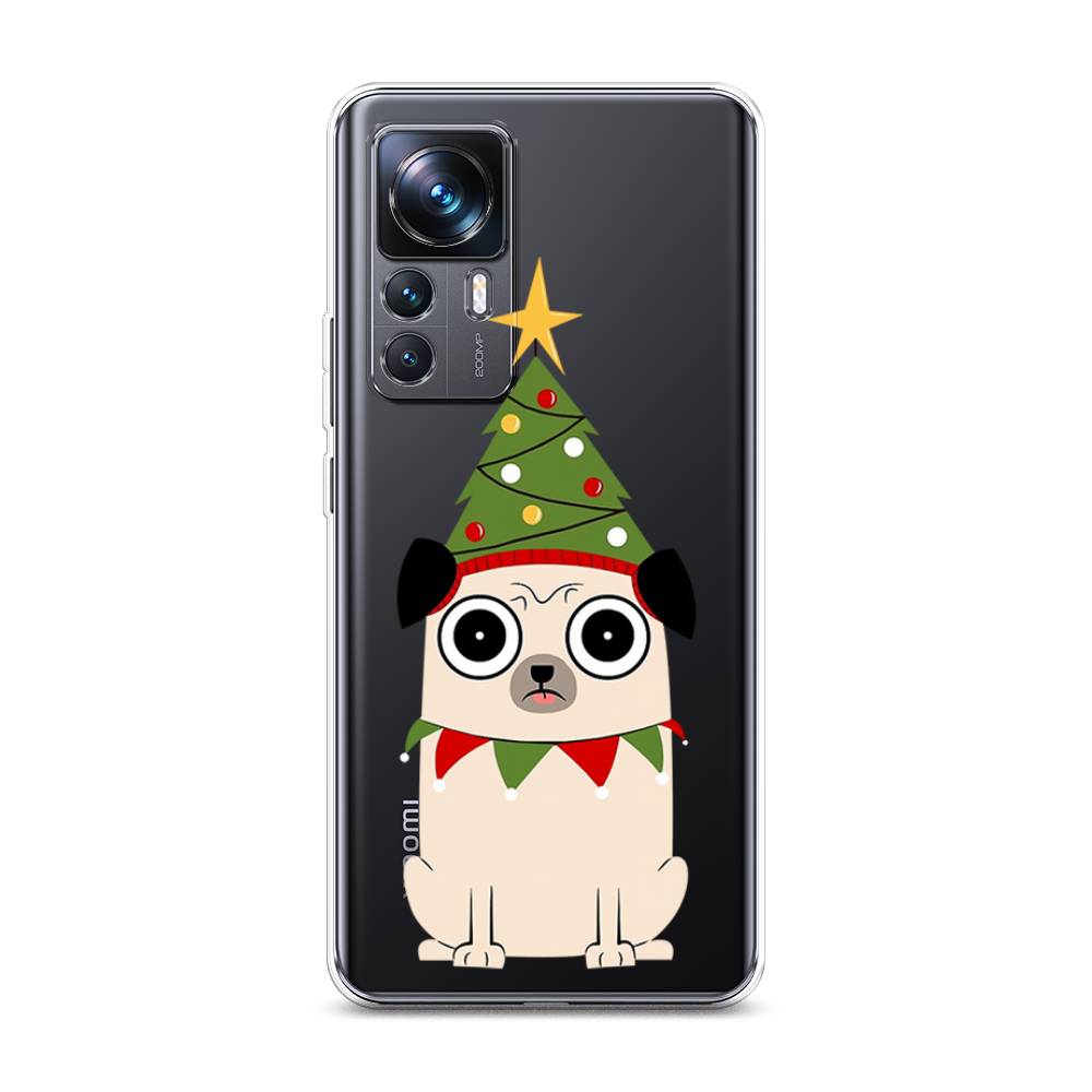 

Чехол на Xiaomi 12T Pro "Собачка с ёлочкой", Бежевый;красный;зеленый, 315750-1