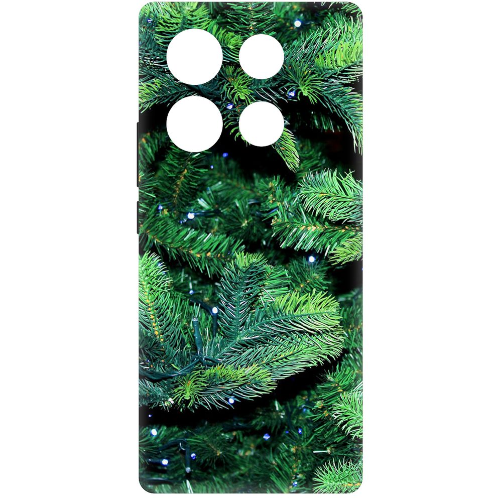 

Чехол-накладка Krutoff Soft Case Еловые лапки для INFINIX Note 40 черный