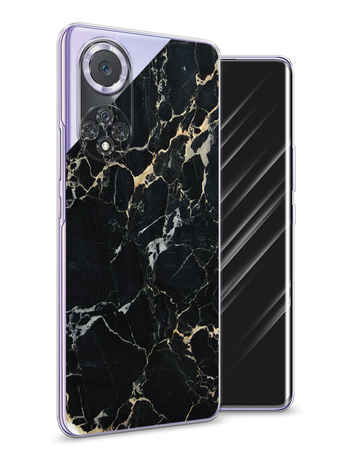 

Чехол Awog на Huawei Nova 9 "Черный мрамор уголок", Черный;золотистый, 6106150-3