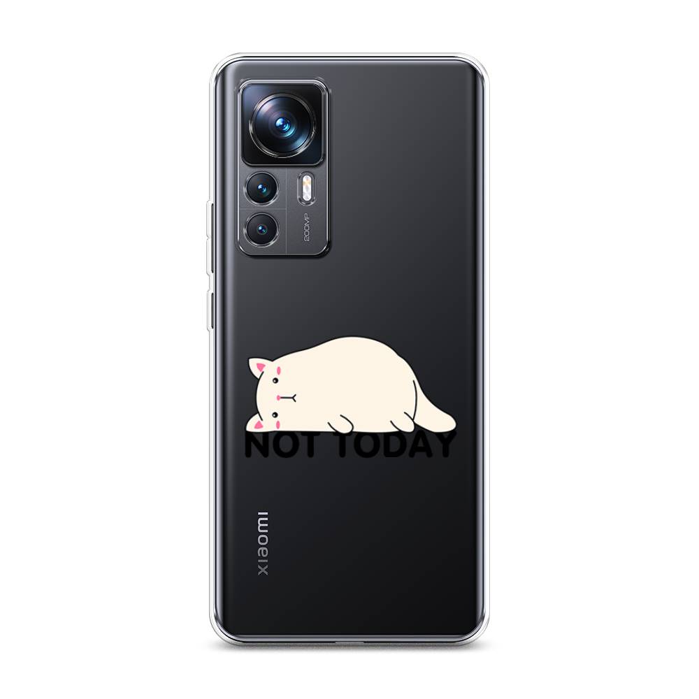 

Чехол на Xiaomi 12T Pro "Cat not today", Белый;розовый;черный, 315750-1