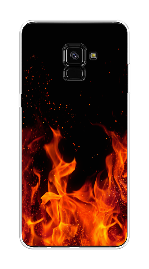

Чехол Awog на Samsung Galaxy A8 + "Все в огне", Оранжевый;черный, 25550-4