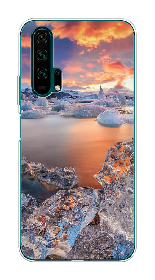 

Чехол на Honor 20 Pro "Ледники", Синий;оранжевый, 69350-2