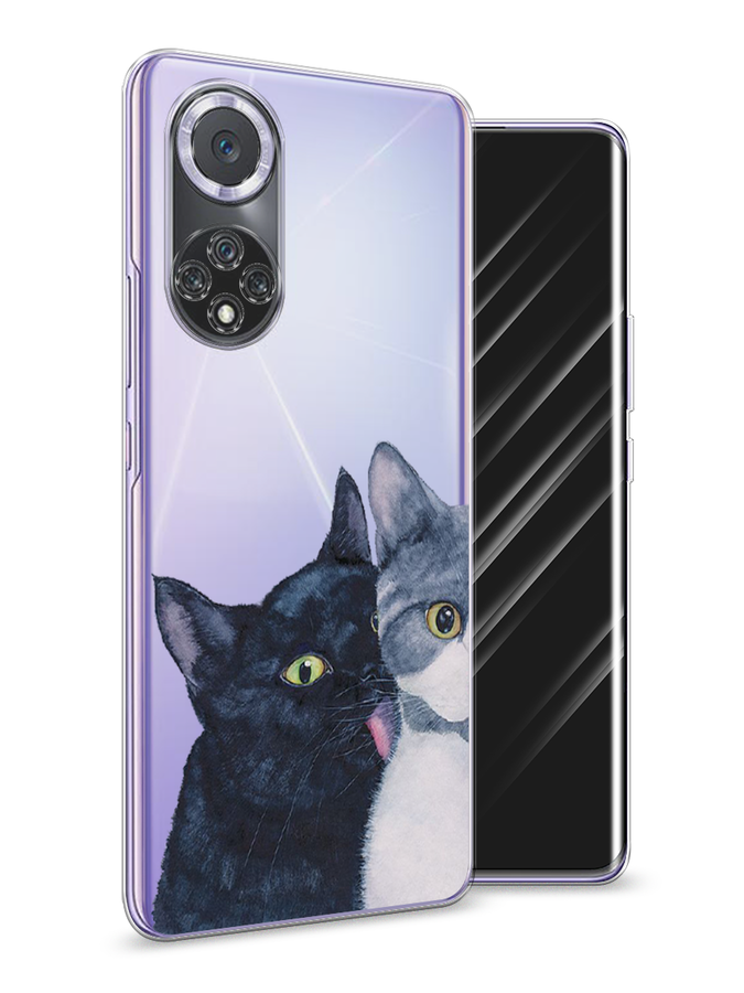 

Чехол Awog на Huawei Nova 9 "Кошачья любовь", Синий, 6106150-1